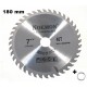DISCO DA TAGLIO LEGNO 180 mm FORO 25,4 mm 40 DENTI AL WIDIA PER SMERIG. ANGOLARE