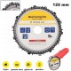 DISCO DA TAGLIO LEGNO CON CATENA 14 DENTI  DA 125 mm FORO DA 22,2 mm