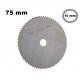 DISCO DENTATO SEGHETTATO DA TAGLIO PER MINI SMERIGLIATRICE ANGOLARE FLEX 75 mm