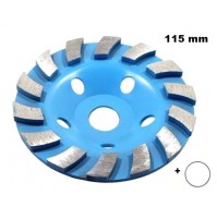 DISCO DIAMANTATO TURBO 115 mm DA SBAVO SMERIGLIO PIETRA E CEMENTO PER SMER. ANG.