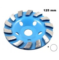 DISCO DIAMANTATO TURBO 125 mm DA SBAVO SMERIGLIO PIETRA E CEMENTO per SMER. ANG.