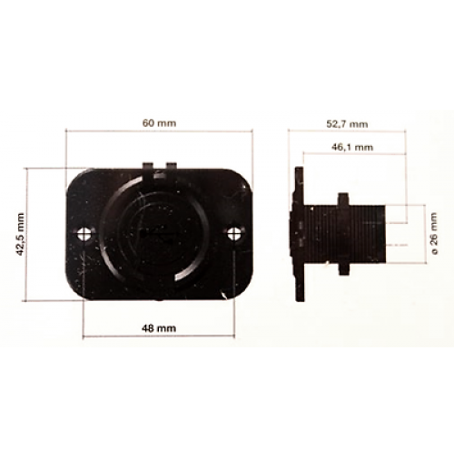 Doppia presa USB 2x2,5 A 12/24V - CT10424 