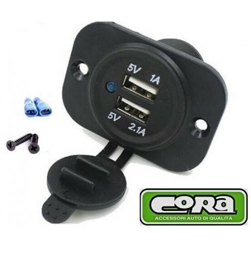 Cora Cora 000120652 Sdoppiatore Presa Accendisigari con LED G7P 