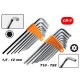 DOPPIO SET DI CHIAVI AD ELLE ESAGONALI 1,5-12 mm +TORX T8-T55 CON FORO CR-V