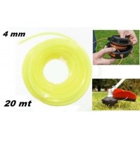 FILO PER DECESPUGLIATORE TAGLIA ERBA SEZIONE QUADRATA 4 mm 20 METRI