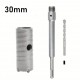 FRESA CAROTATRICE 30 mm + ASTA 90 mm CON ATTACCO SDS PLUS PER PIETRA E CEMENTO