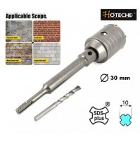 FRESA CAROTATRICE 30 mm + ASTA 90 mm CON ATTACCO SDS PLUS PER PIETRA E CEMENTO