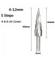 FRESA CONICA ALLARGAFORI A GRADINO PER METALLO 4 - 12 mm ALLARGA FORI
