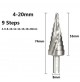 FRESA CONICA ALLARGAFORI A GRADINO PER METALLO 4 - 20 mm ALLARGA FORI