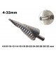 FRESA CONICA ALLARGAFORI A GRADINO PER METALLO 4 - 32 mm ALLARGA FORI