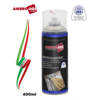 GRASSO SPRAY ALIMENTARE 400ml INCOLORE PURIFICATO PER MACCHINARI ALIMENTARI --