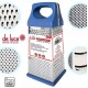 GRATTUGIA AFFETTATORE MANUALE MANICO PLAST. 4 LATI  ACCIAIO INOX MULTIUSO 22X10
