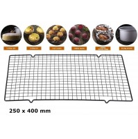 GRIGLIA DI RAFFREDDAMENTO IN RETE DI ACCIAIO SMALTATA PER PANE DOLCI TORTE 25X40