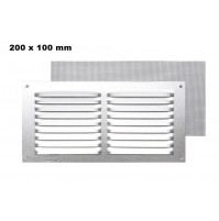 GRIGLIA DI VENTILAZIONE AREAZIONE DA ESTERNO IN ALLUMINIO RETTANGOLARE CM 20X10