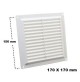 GRIGLIA DI VENTILAZIONE AREAZIONE DA ESTERNO IN PLASTICA QUADRATA CM 17 X 17