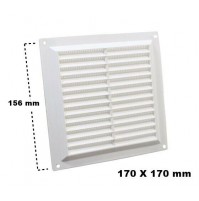 GRIGLIA DI VENTILAZIONE AREAZIONE DA ESTERNO IN PLASTICA QUADRATA CM 17 X 17
