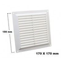 GRIGLIA DI VENTILAZIONE AREAZIONE DA ESTERNO IN PLASTICA QUADRATA CM 17 X 17