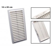 GRIGLIA DI VENTILAZIONE AREAZIONE DA ESTERNO IN PLASTICA RETTANGOLARE CM 25 x 12