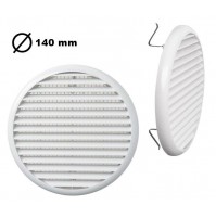 GRIGLIA DI VENTILAZIONE AREAZIONE DA ESTERNO IN PLASTICA ROTONDA DIAM. 140 mm