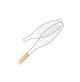 GRIGLIA GRATICOLA BISTECCHIERA CROMATA PER PESCE 520 X 110 mm PER BARBECUE