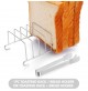 GRIGLIA PER 8 FETTE DI PANE TOAST X FORNO E FRIGGITRICE AD ARIA + PINZETTA INOX