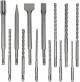 KIT 13 PUNTE E SCALPELLI  SDS PLUS IN ACCIAIO FORGIATO X TASSELLATORE DEMOLITORE