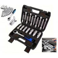 KIT 18 PEZZI BUSSOLE E CRICCHETTO PER LA RIMOZIONE DI AMMORTIZZATORI E BULLONI