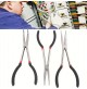 KIT 3 PINZE LUNGHE 280 mm  BECCHI FINI DRITTI E CURVI 45° e 90° ACCIAIO FORGIATO