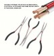 KIT 3 PINZE LUNGHE 280 mm  BECCHI FINI DRITTI E CURVI 45° e 90° ACCIAIO FORGIATO