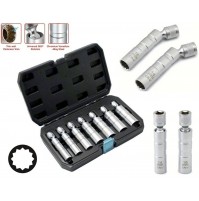 KIT 7 CHIAVI A BUSSOLA TESTA SNODABILE PROFILO XZN MILLERIGHE MISTE MM - POLLICI