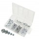 KIT DI DADI ZINCATI PER BULLONI METRICI ASSORTITI 100 PEZZI IN BOX