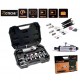 KIT SMERIGLIATRICE PNEUMATICA AD ARIA COMPRESSA 1/4 - 1/8 CON PUNTE IN VALIGETTA