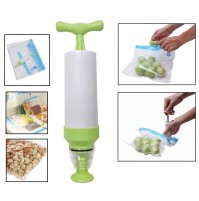 KIT SOTTOVUOTO CON POMPETTA MANUALE + 5 SACCHETTI RIUTILIZZABILI DI VARIE MISURE