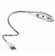 LAMPADA LUCE A TRE LED CON ATTACCO USB PER  PORTATILI NOTEBOOK