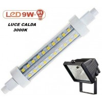 LAMPADINA A LED SMD X FARO ALOGENO DA ESTERNO 9W = 81W 720 lm LUCE CALDA 3000K