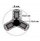 LAMPADINA TRE PETALI ORIENTABILI PASSO E27 A 72 LED SMD LUCE FREDDA 6400K 6400lm