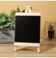 LAVAGNA IN LEGNO NERA DA TAVOLO DECORATIVA CON SUPPORTO A TREPPIEDE CM 20 X 36