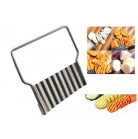 MANDOLINA COLTELLO AFFETTATORE IN ACCIAIO PER VERDURE CON TAGLIO ONDULATO  
