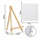 MINI CAVALLETTO DA PITTORE IN LEGNO + TELA DA 15x15 STAND ESPOSITORE PORTA FOTO