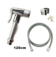 MINI DOCCIA DOCCETTA CROMATA MONO GETTO AZIONAMENTO A LEVA CON TUBO + SUPPORTO