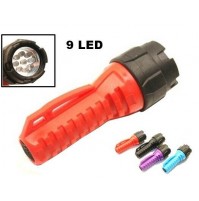 MINI TORCIA LAMPADA PORTATILE A BATTERIE 9 LED IMPERMEABILE ANTIURTO