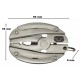 MINI UTENSILE MULTIFUNZIONE 7 IN 1 TASCABILE IN ACCIAIO INOX 420 COLTELLO PINZA