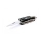 MINI UTENSILE MULTIFUNZIONE 9 IN 1 TASCABILE IN ACCIAIO INOX COLTELLO PINZA