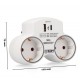 MULTIPRESA CON SPINA + 2 PRESE SCHUKO FRANCO TEDESCA E DOPPIA PRESA USB A+C B.