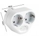 MULTIPRESA CON SPINA E 2 PRESE SCHUKO FRANCO TEDESCA + INTERRUTTORE MAX 3680W