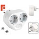 MULTIPRESA CON SPINA E 2 PRESE SCHUKO FRANCO TEDESCA + INTERRUTTORE MAX 3680W