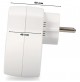 MULTIPRESA VERTICALE CON SPINA + 2 PRESE SCHUKO FRANCO TEDESCA BIANCA 3680W MAX