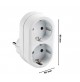 MULTIPRESA VERTICALE CON SPINA + 2 PRESE SCHUKO FRANCO TEDESCA BIANCA 3680W MAX