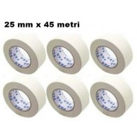 NASTRO DA CARROZZIERE IN CARTA GOMMATA 25 mm X 45 METRI CONFEZIONE 6 PEZZI