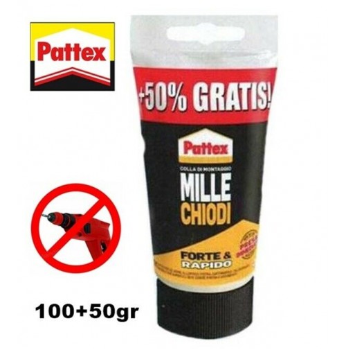 PATTEX MILLE CHIODI COLLA MASTICE SUPER EFFICACE EFFETTO VENTOSA LA  MIGLIORE